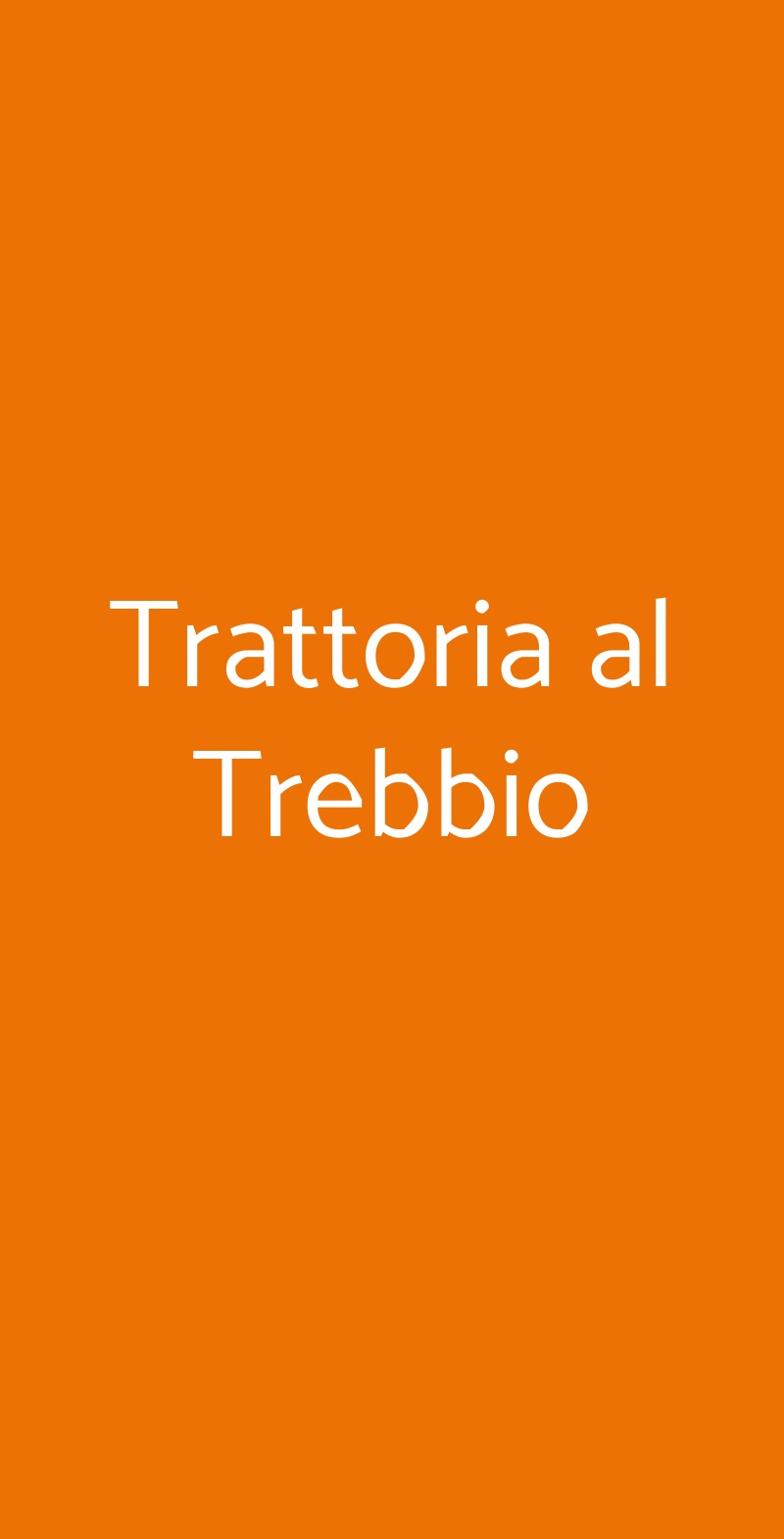 Trattoria al Trebbio Firenze menù 1 pagina