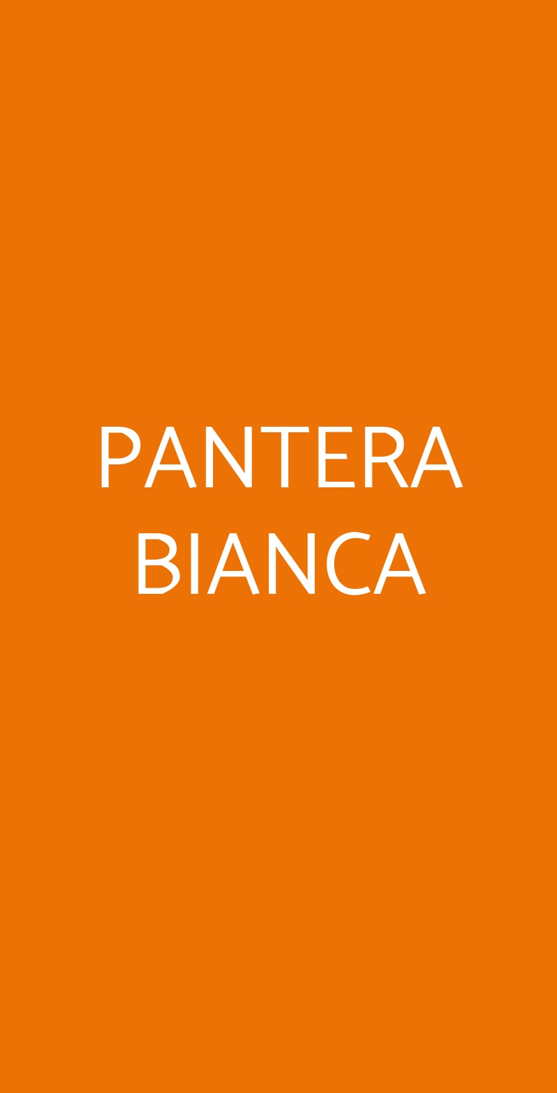 PANTERA BIANCA Bologna menù 1 pagina