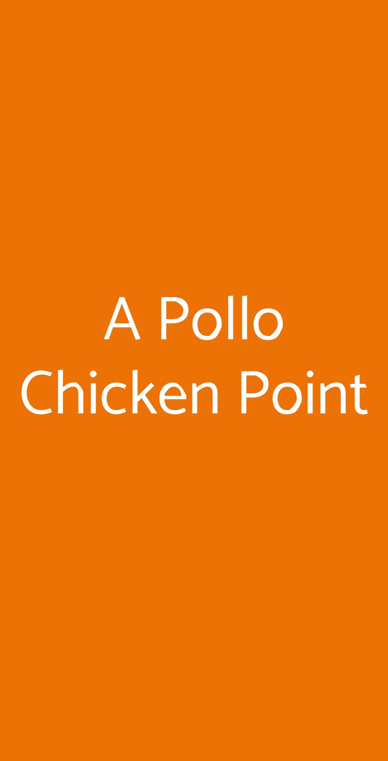 A Pollo Chicken Point Lucca menù 1 pagina