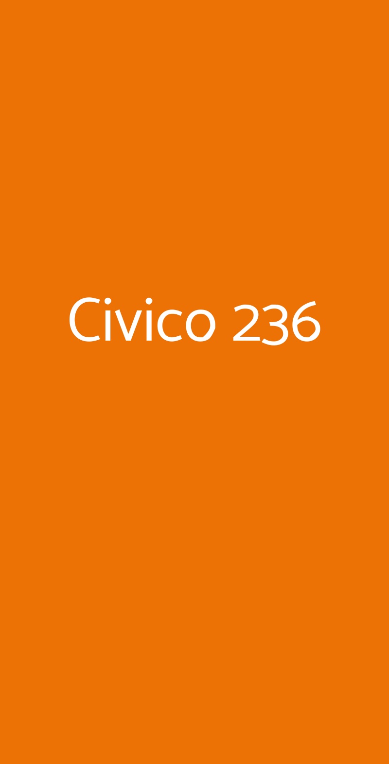 Civico 236 Giugliano in Campania menù 1 pagina