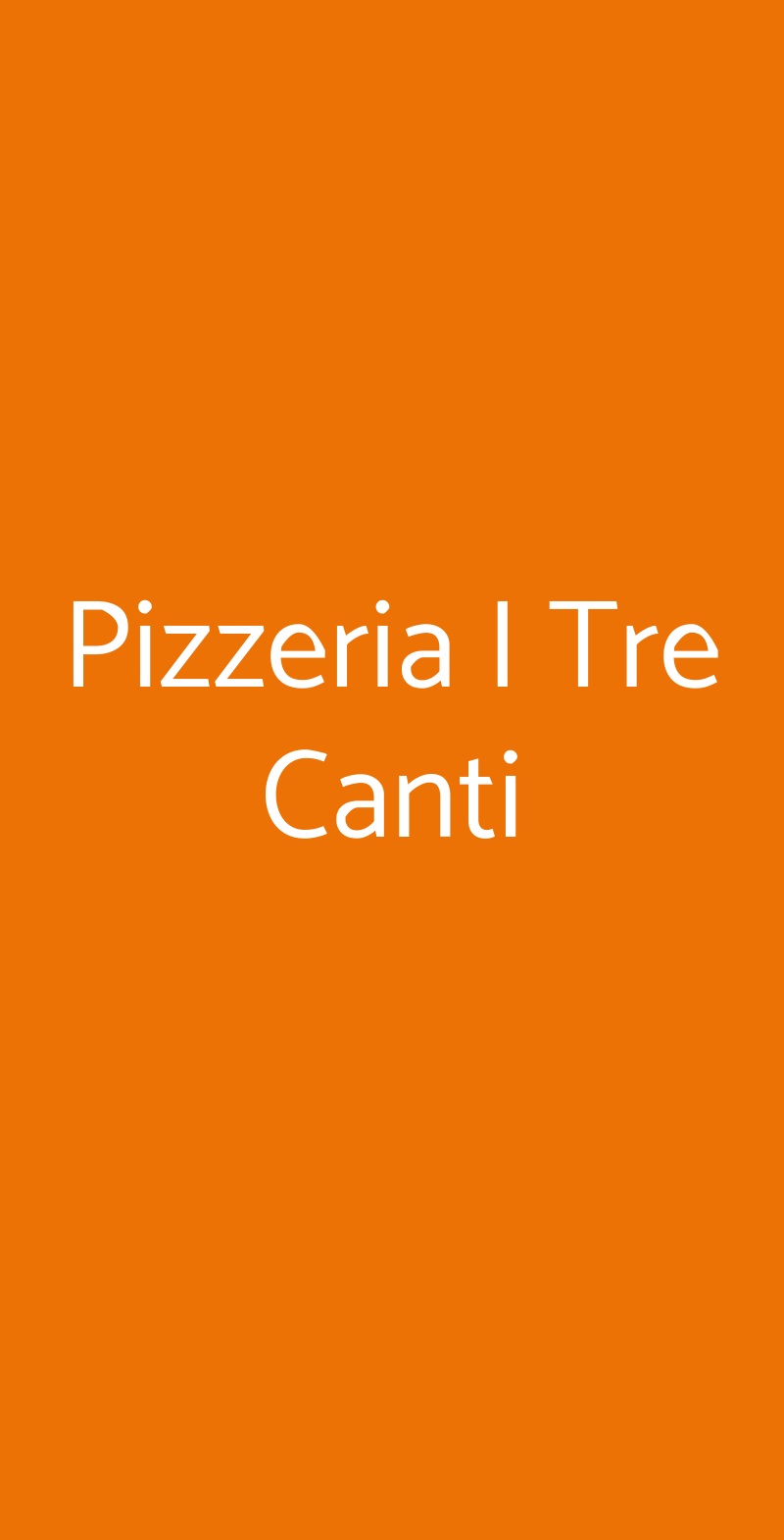 Pizzeria I Tre Canti Livorno menù 1 pagina