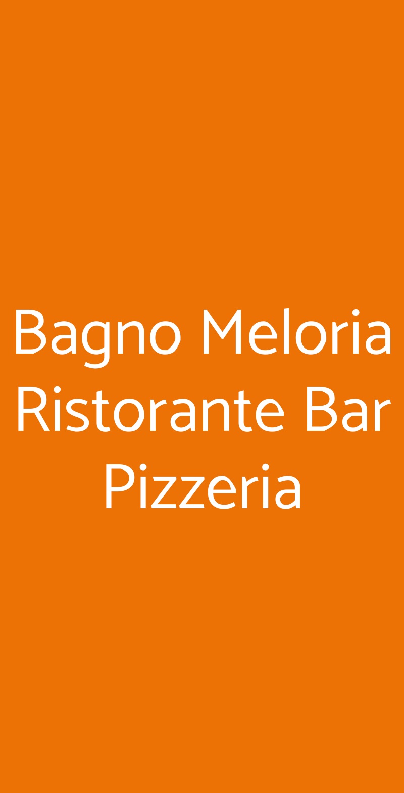 Bagno Meloria Ristorante Bar Pizzeria Pisa menù 1 pagina