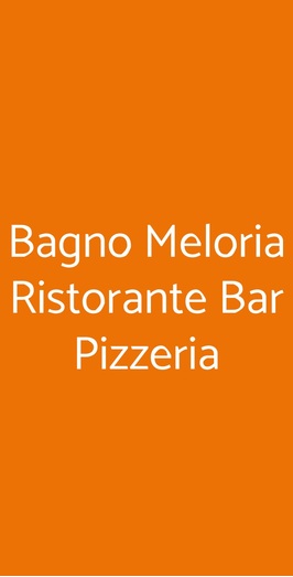 Bagno Meloria Ristorante Bar Pizzeria, Pisa