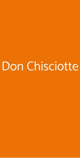 Don Chisciotte, Montecatini Terme