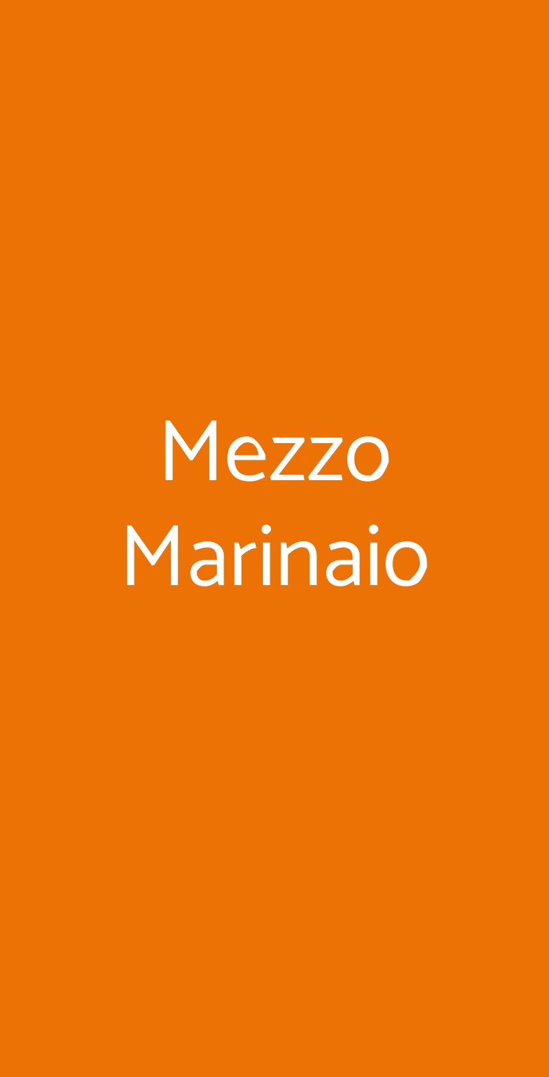 Mezzo Marinaio Viareggio menù 1 pagina