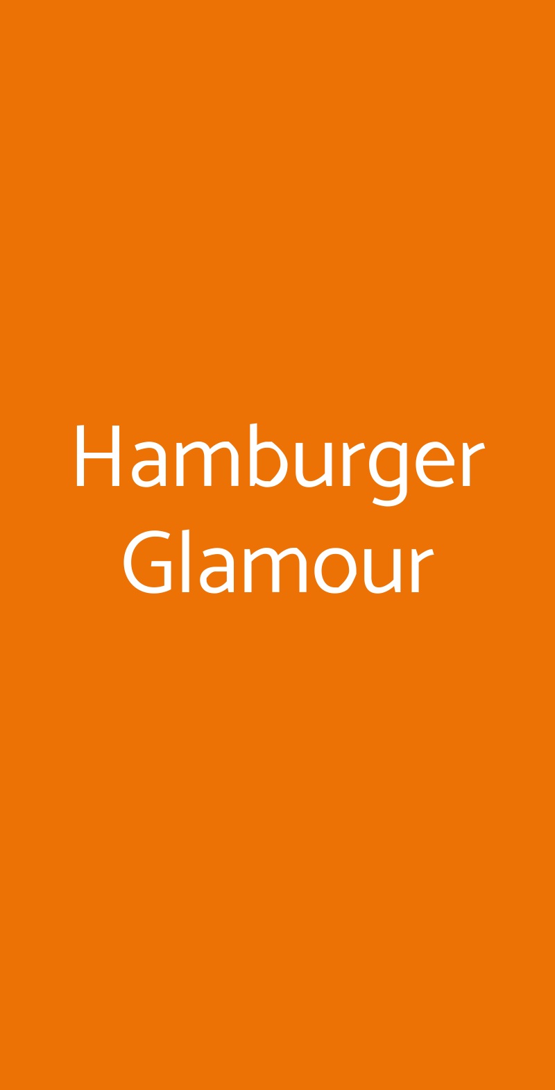 Hamburger Glamour Prato menù 1 pagina