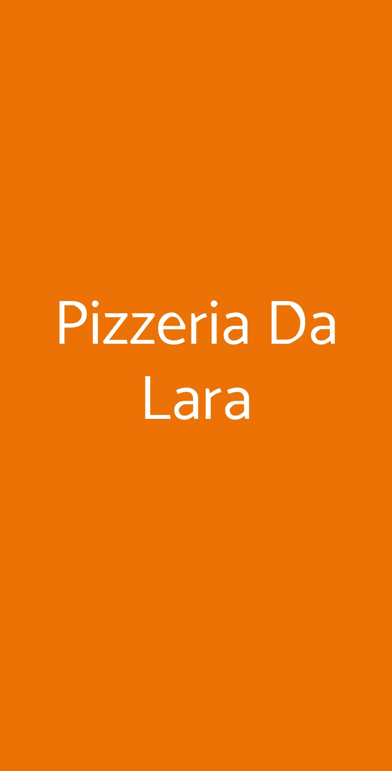 Pizzeria Da Lara Pisa menù 1 pagina