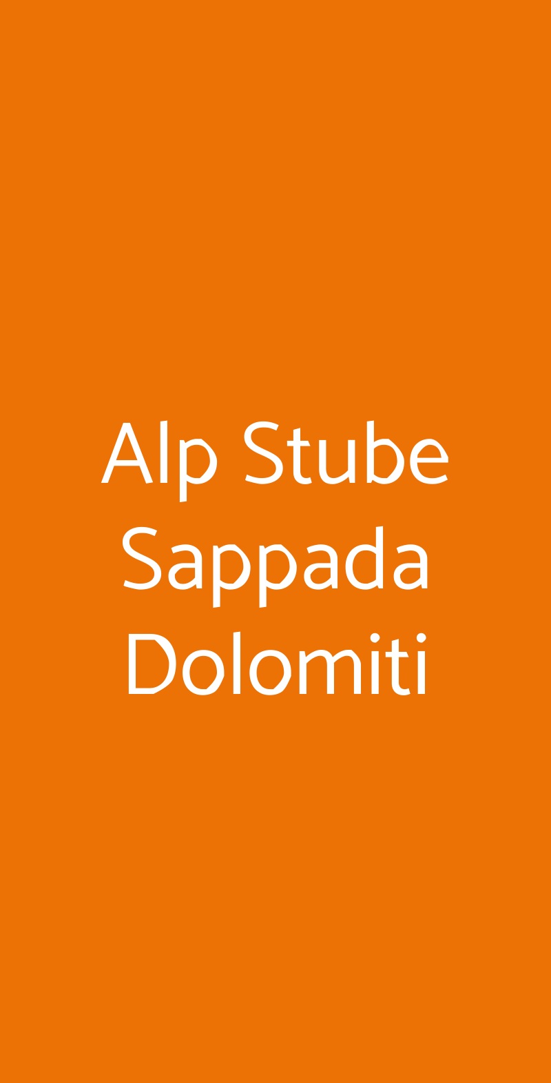 Alp Stube Sappada Dolomiti Sappada menù 1 pagina