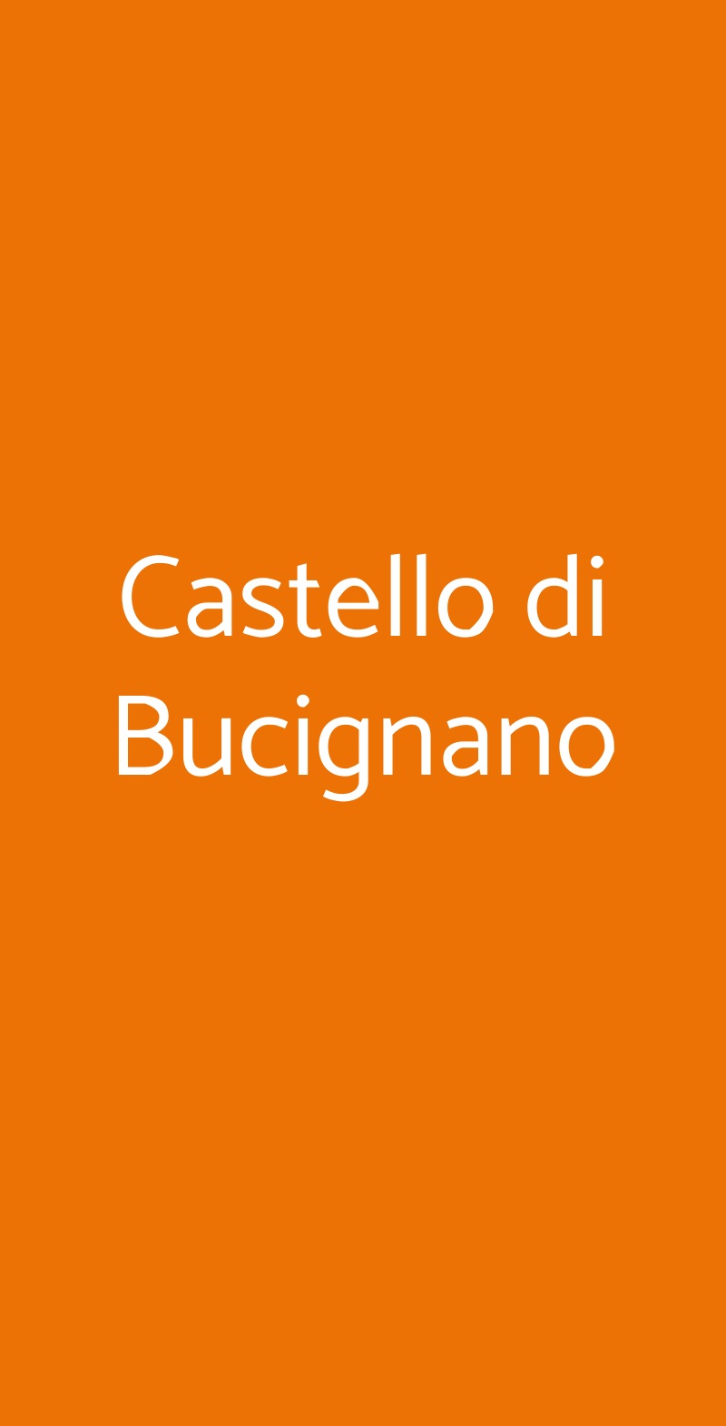 Castello di Bucignano Castelnuovo di Val di Cecina menù 1 pagina