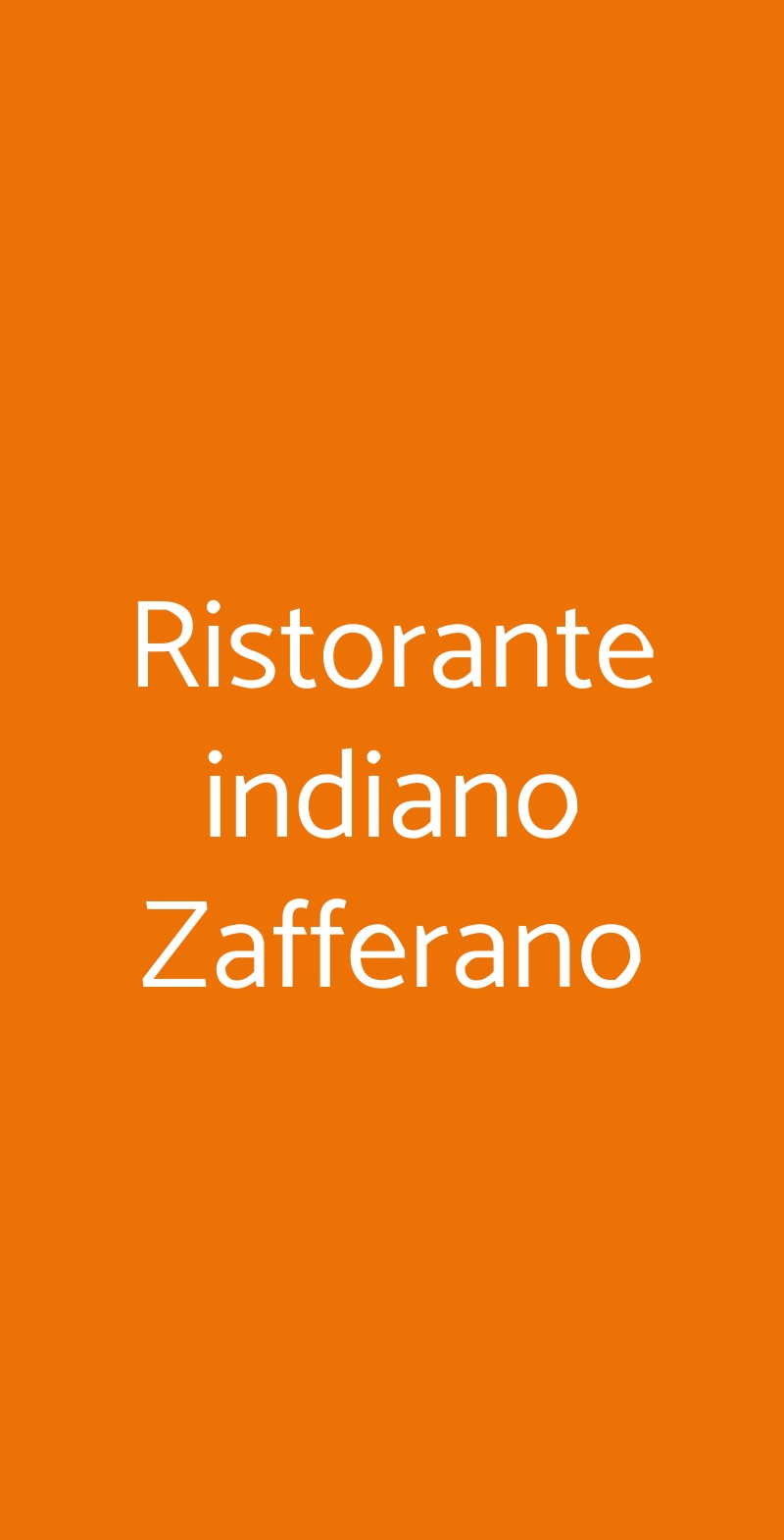Ristorante indiano Zafferano Firenze menù 1 pagina