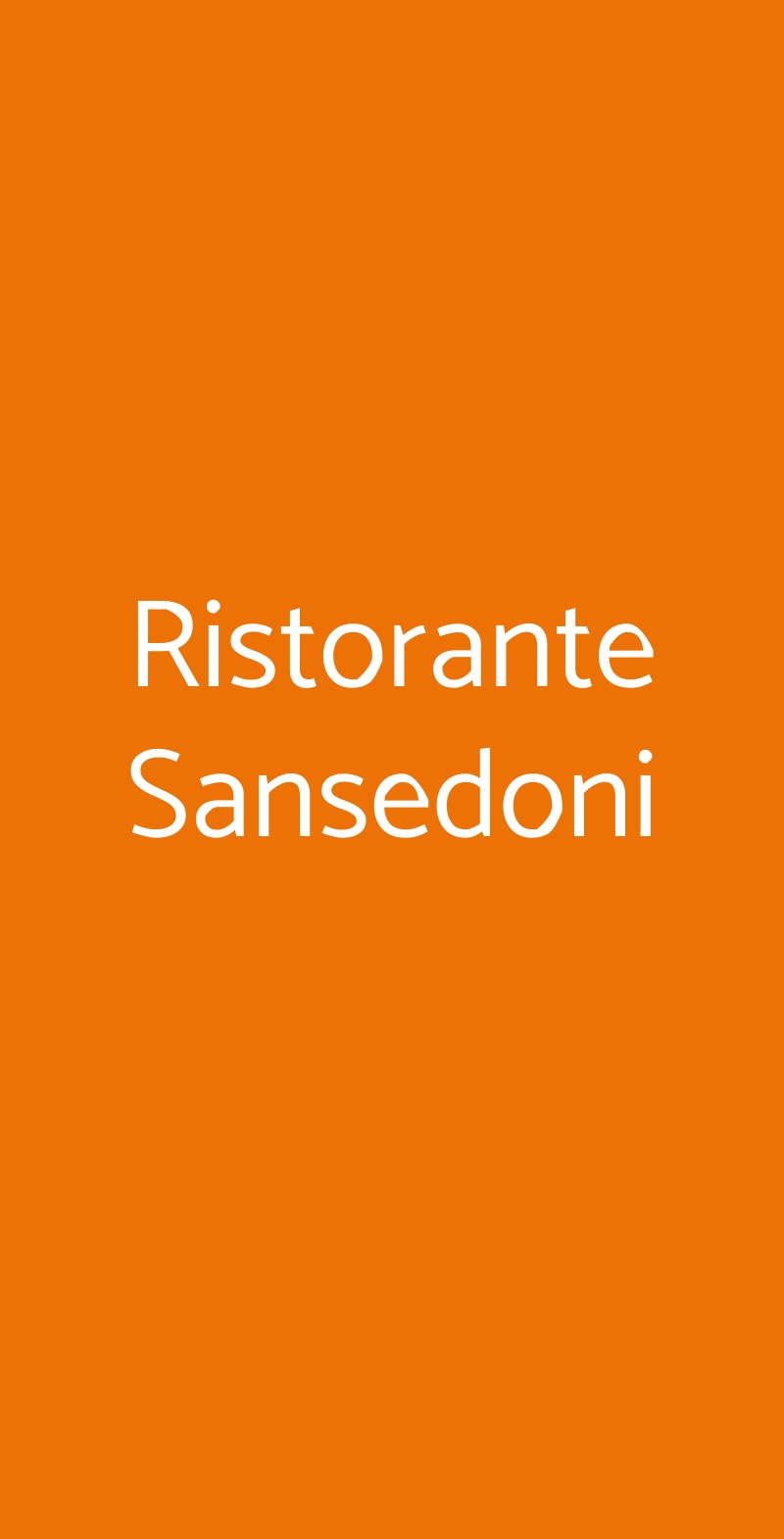 Ristorante Sansedoni Siena menù 1 pagina