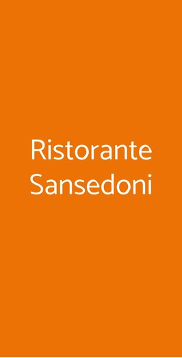 Ristorante Sansedoni, Siena