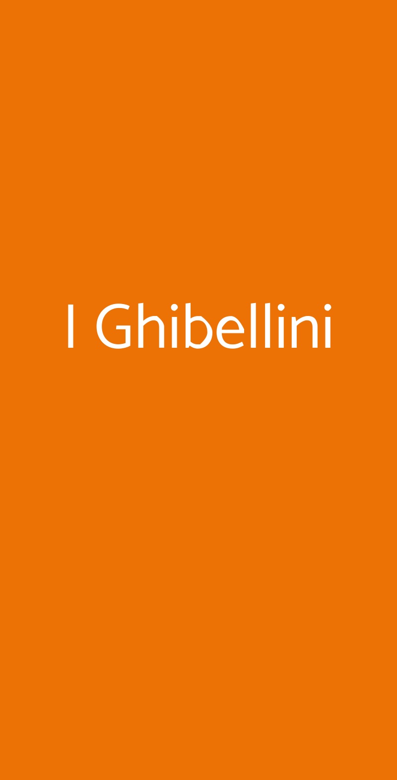 I Ghibellini Firenze menù 1 pagina