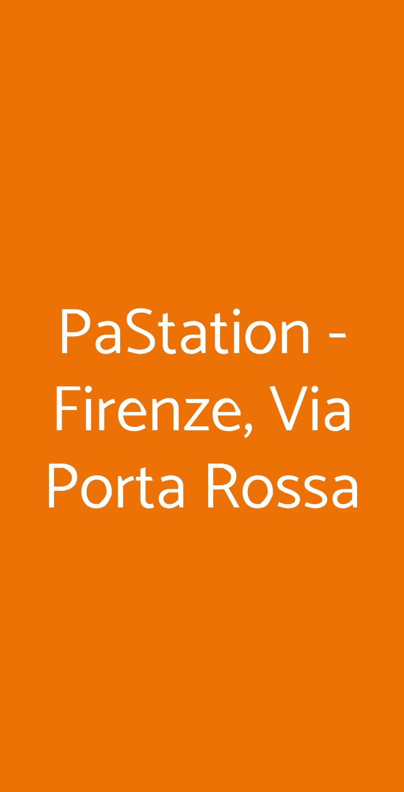 PaStation - Firenze, Via Porta Rossa Firenze menù 1 pagina