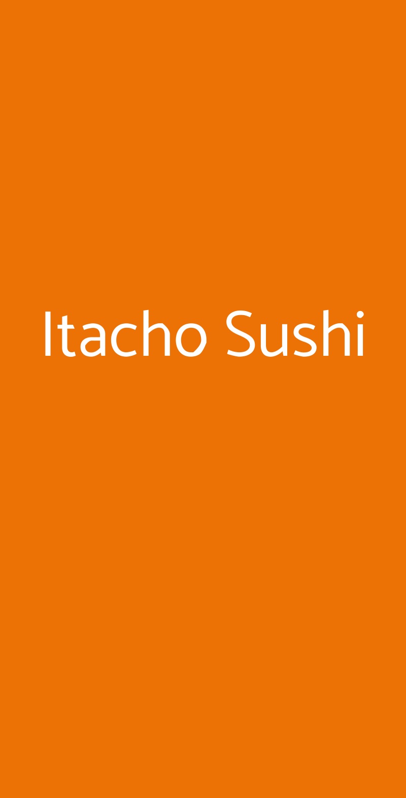 Itacho Sushi Firenze menù 1 pagina