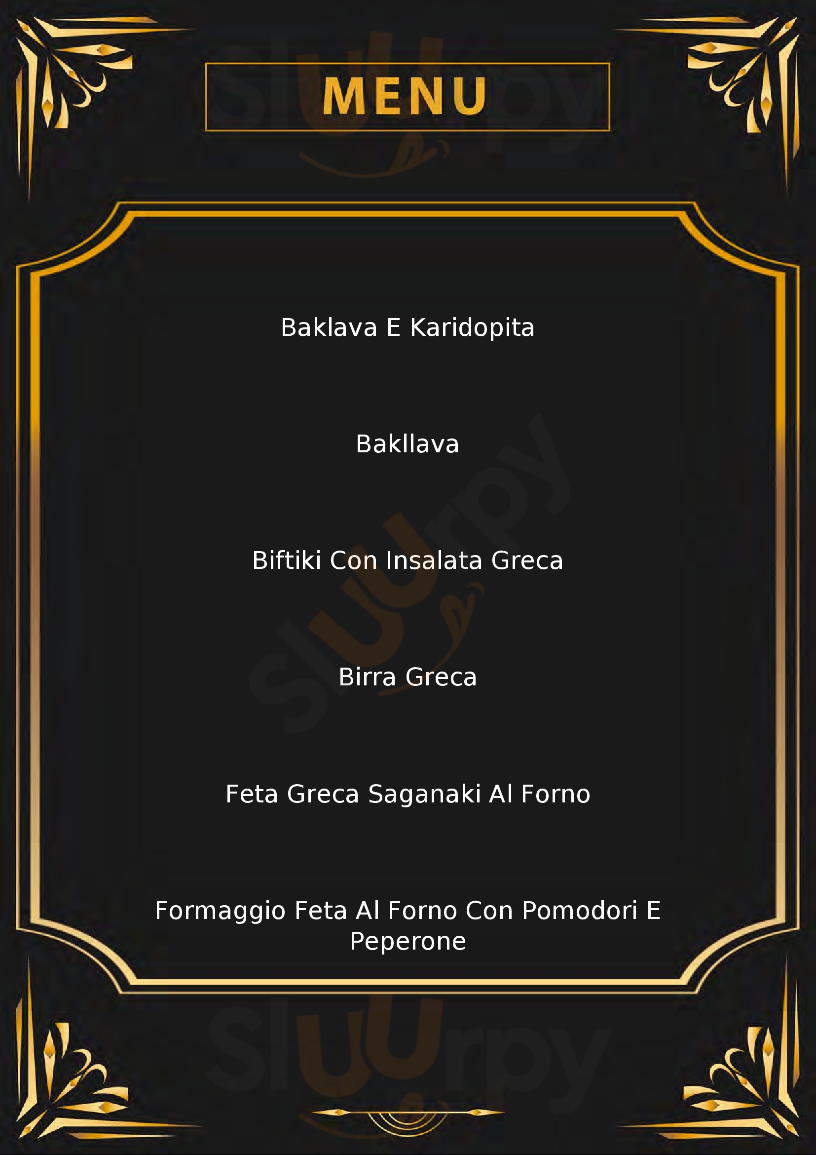 Benny's Taverna Greca Massa menù 1 pagina