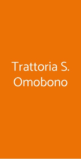 Trattoria S. Omobono, Pisa