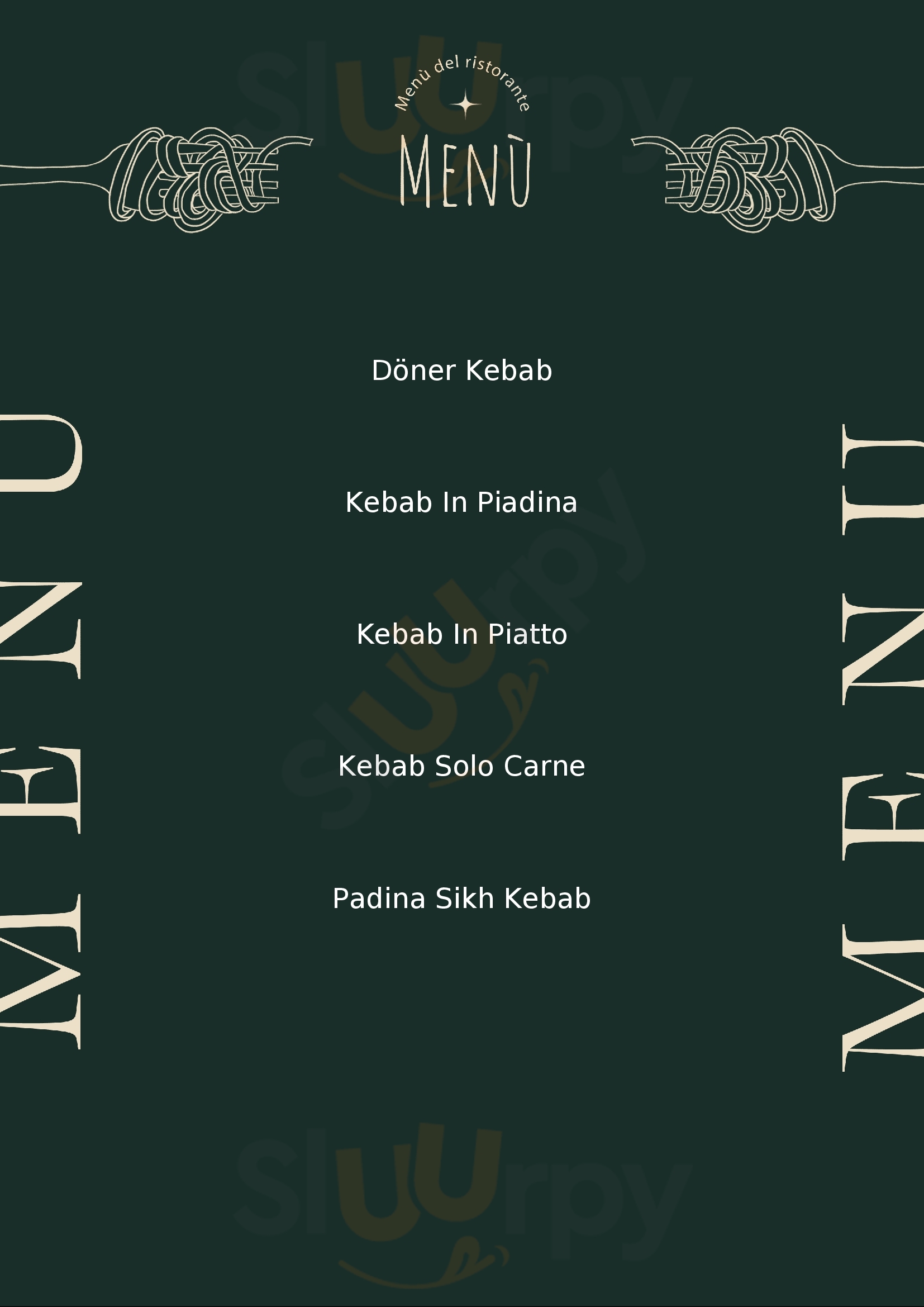 Asia Kebab Pieve di Cadore menù 1 pagina