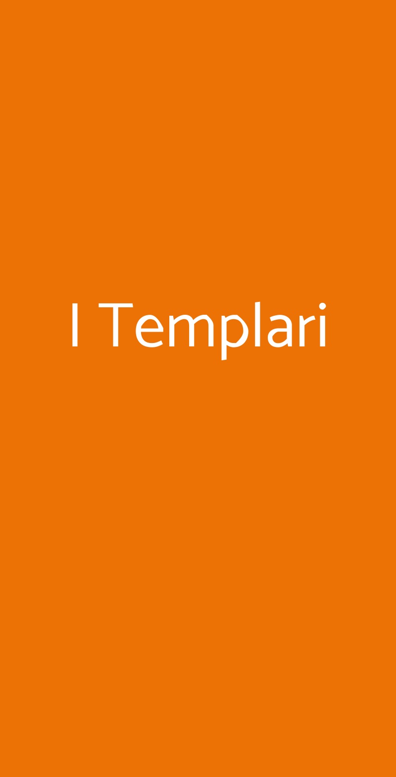 I Templari Firenze menù 1 pagina