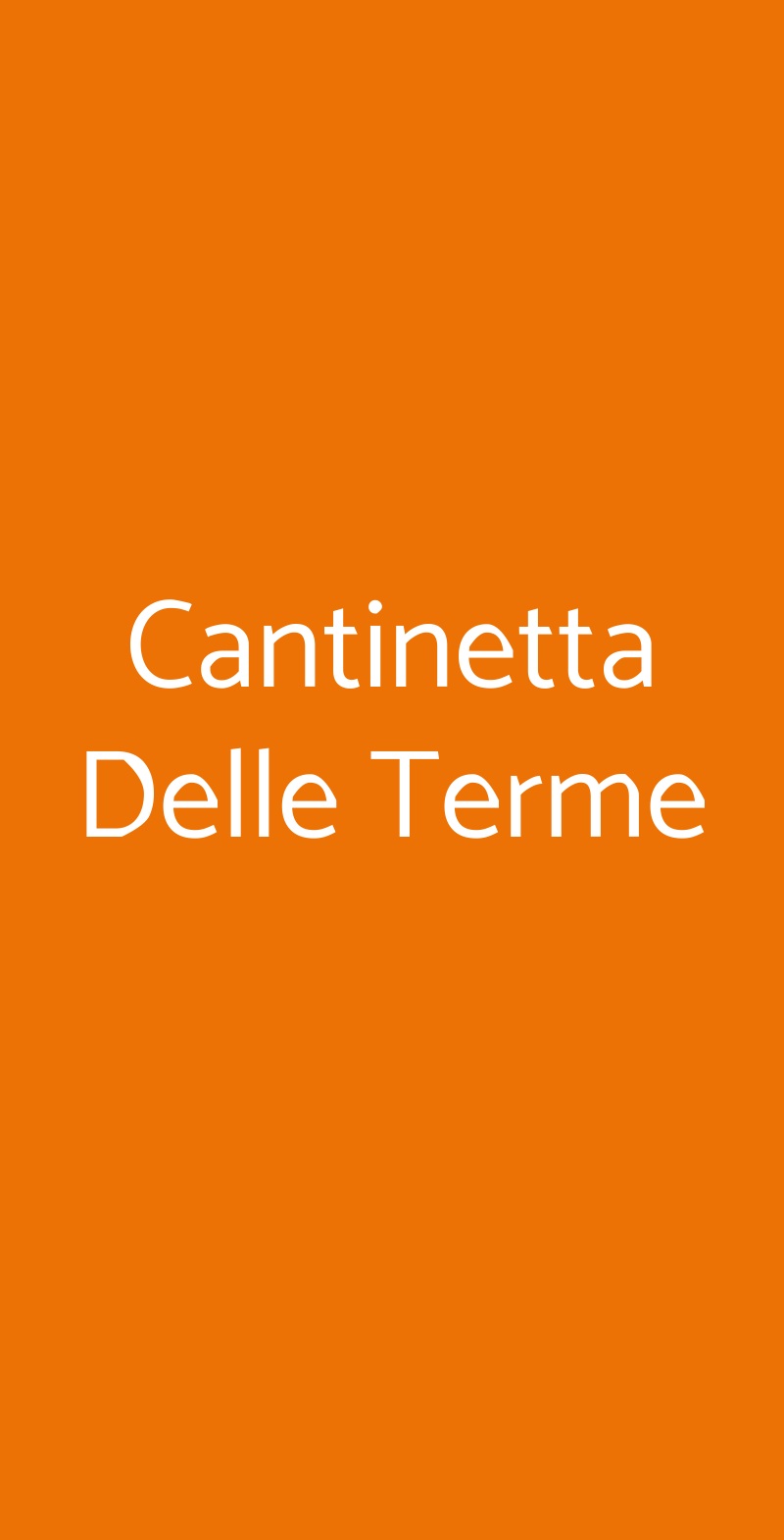 Cantinetta Delle Terme Firenze menù 1 pagina