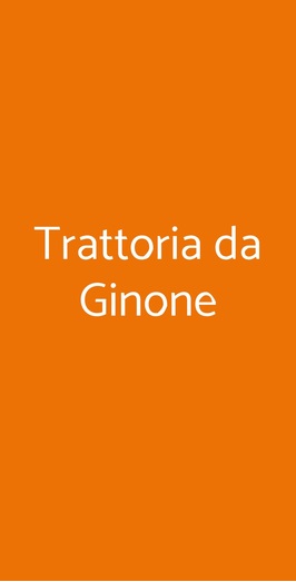 Trattoria Da Ginone, Firenze