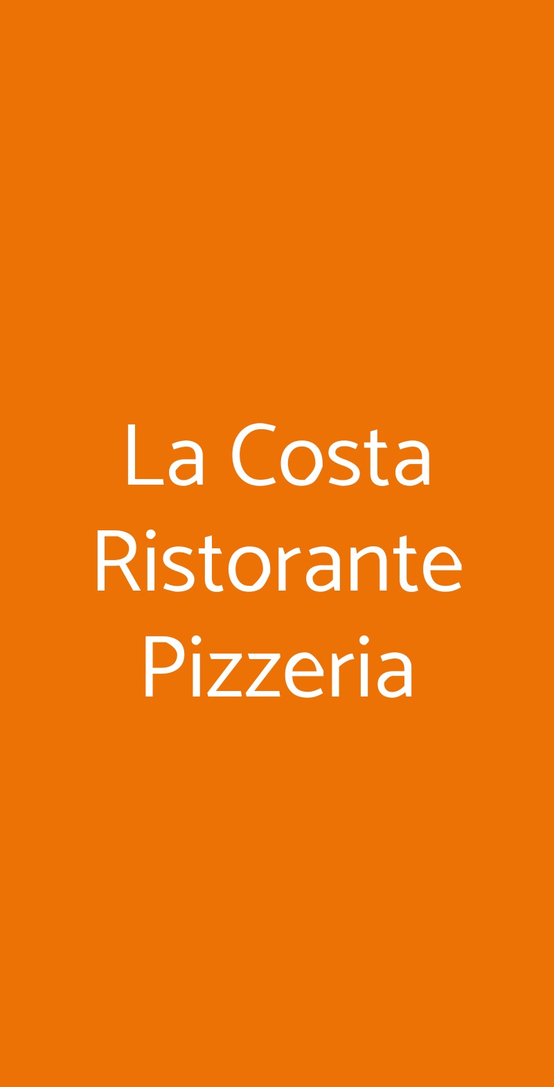 La Costa Ristorante Pizzeria Siena menù 1 pagina