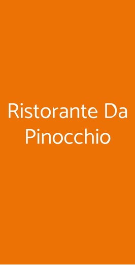 Ristorante Da Pinocchio, Firenze