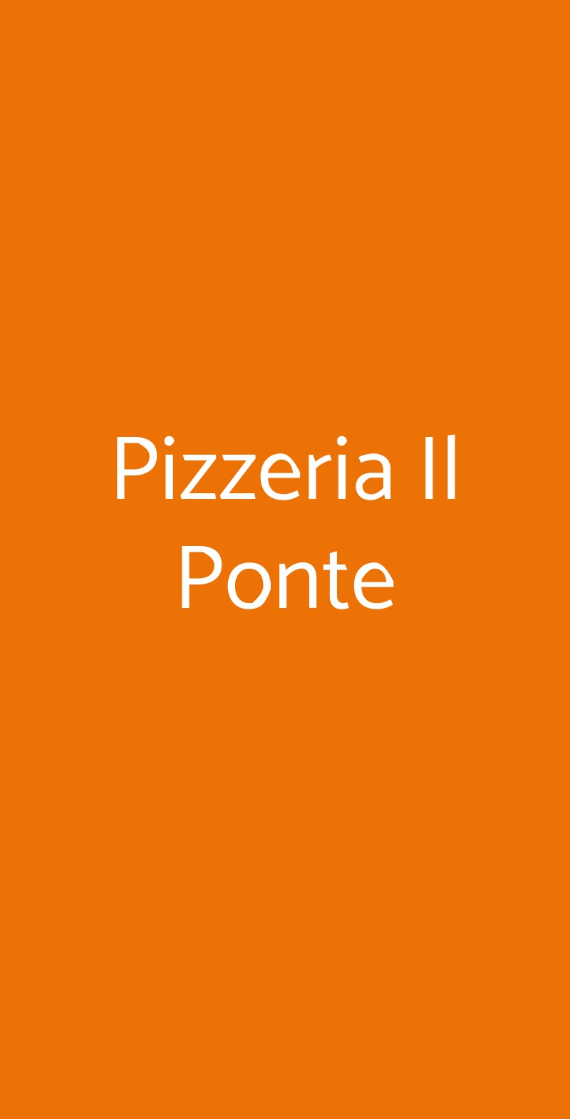 Pizzeria Il Ponte Pisa menù 1 pagina