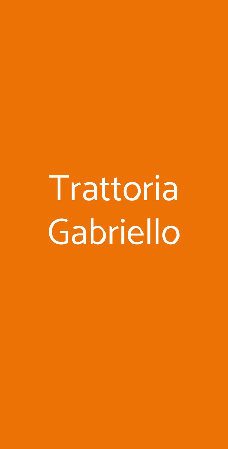 Trattoria Gabriello Firenze menù 1 pagina