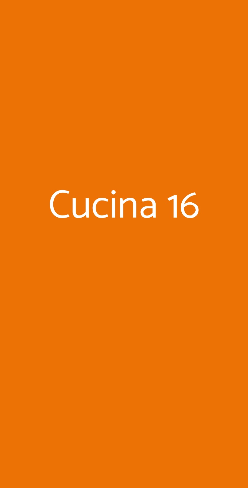 Cucina 16 Firenze menù 1 pagina