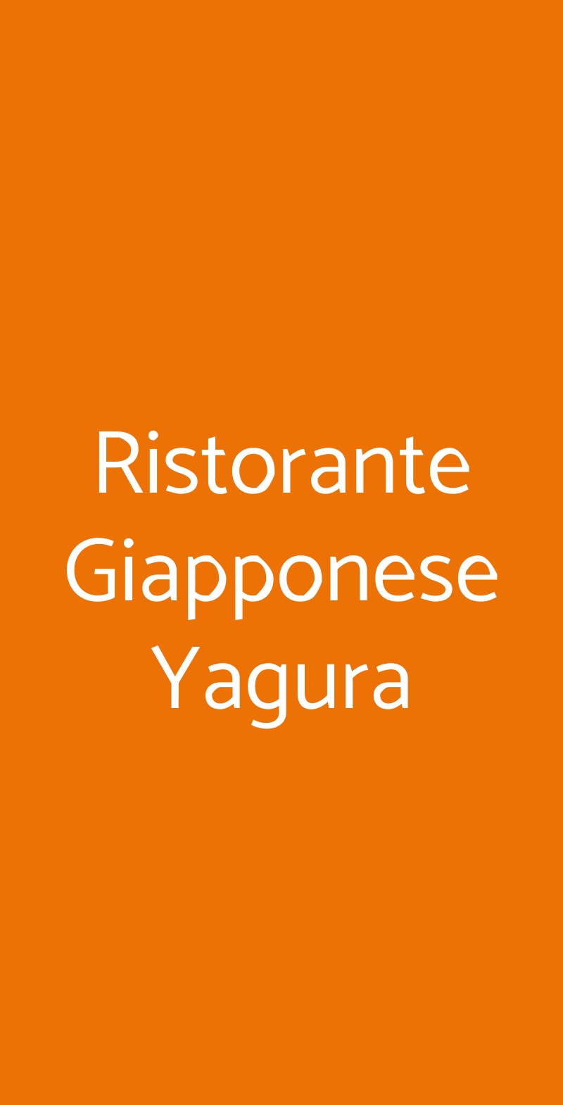 Ristorante Giapponese Yagura Firenze menù 1 pagina