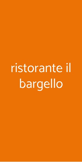 Ristorante Il Bargello, Firenze
