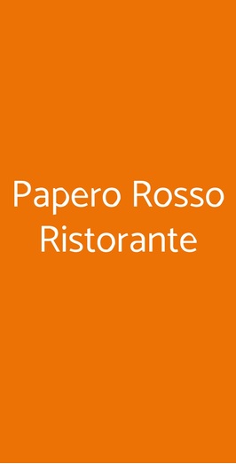 Papero Rosso Ristorante, Firenze