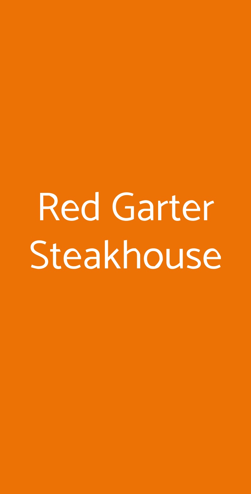 Red Garter Steakhouse Firenze menù 1 pagina