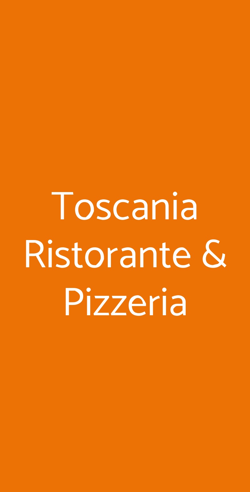 Toscania Ristorante & Pizzeria Firenze menù 1 pagina