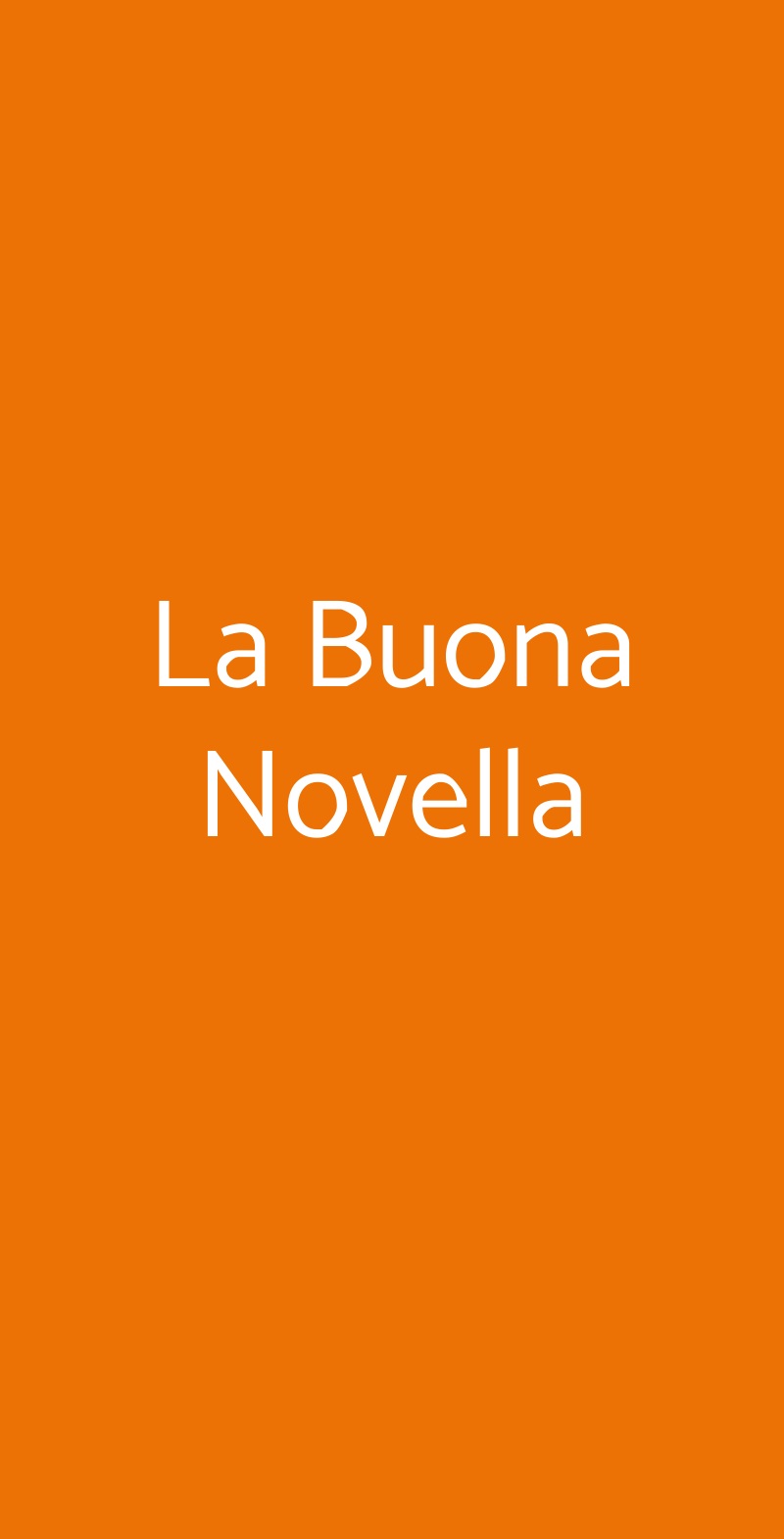 La Buona Novella Firenze menù 1 pagina