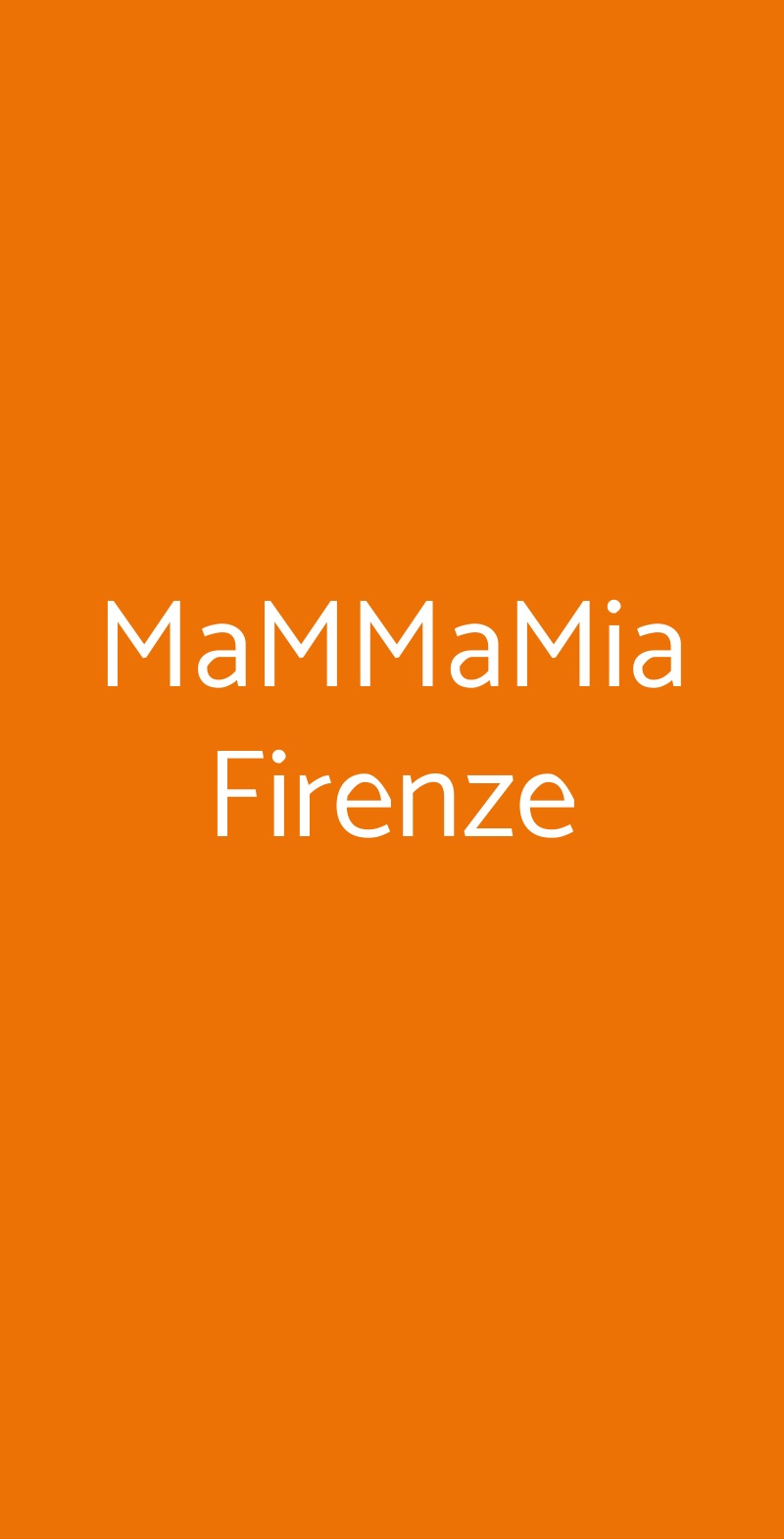 MaMMaMia Firenze Firenze menù 1 pagina