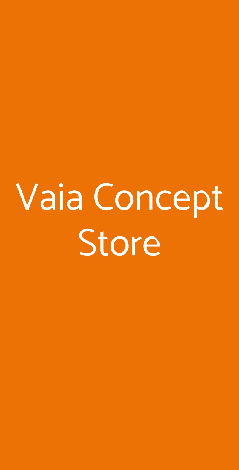 Vaia Concept Store Firenze menù 1 pagina