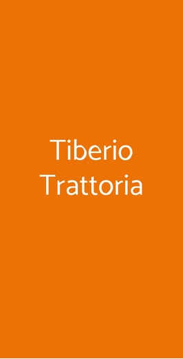 Tiberio Trattoria, Firenze