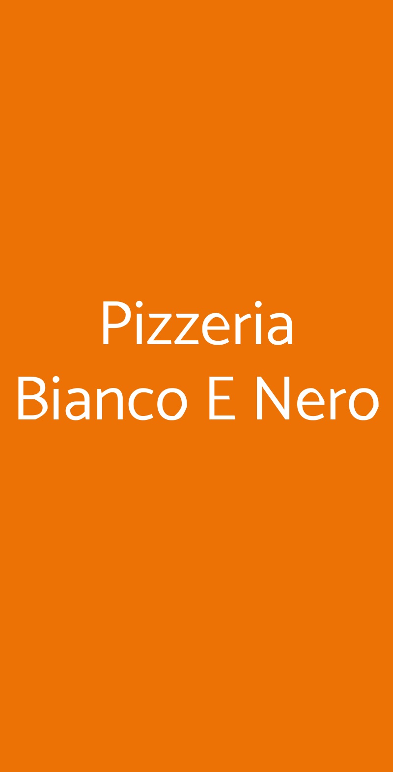 Pizzeria Bianco E Nero Livorno menù 1 pagina