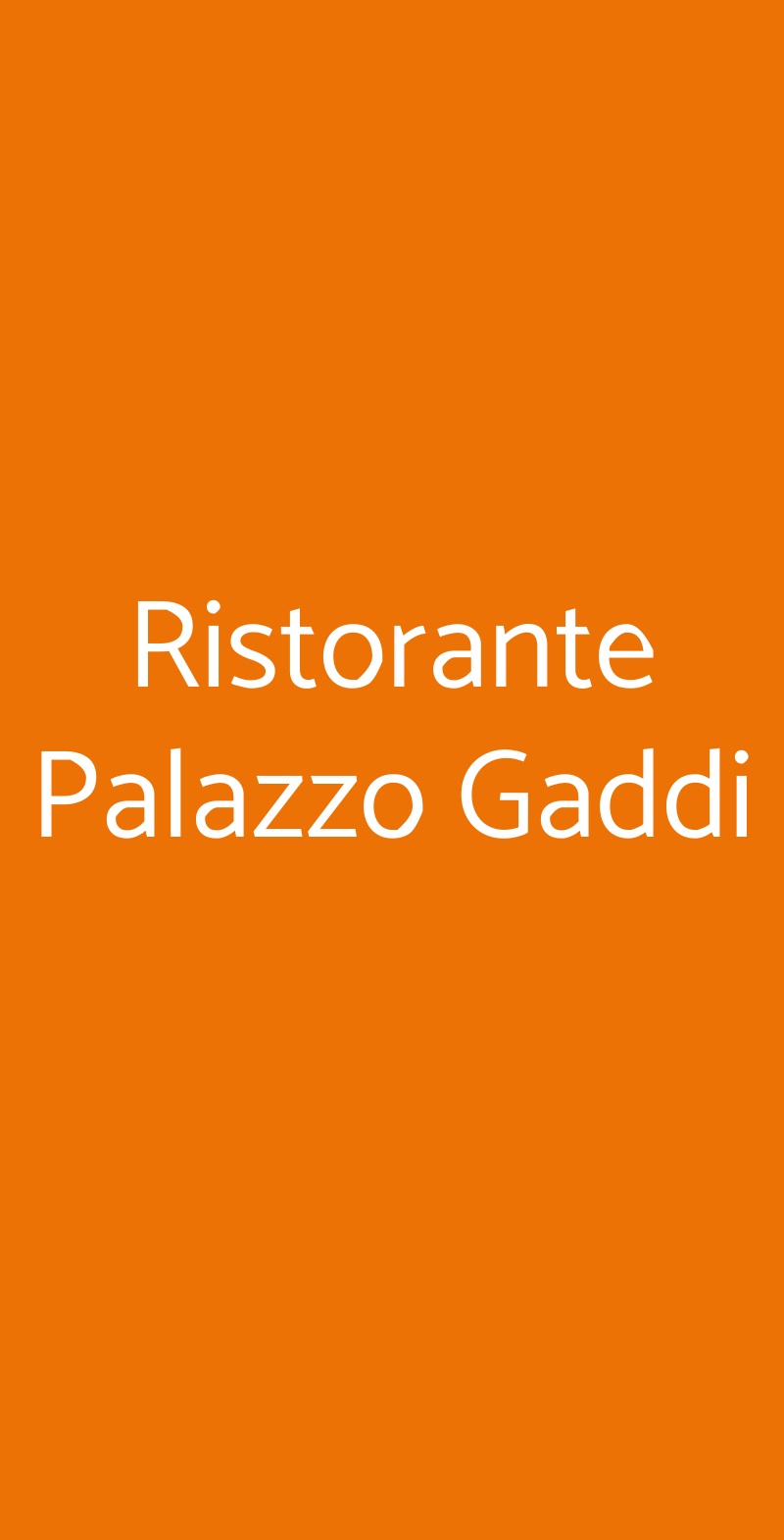Ristorante Palazzo Gaddi Firenze menù 1 pagina