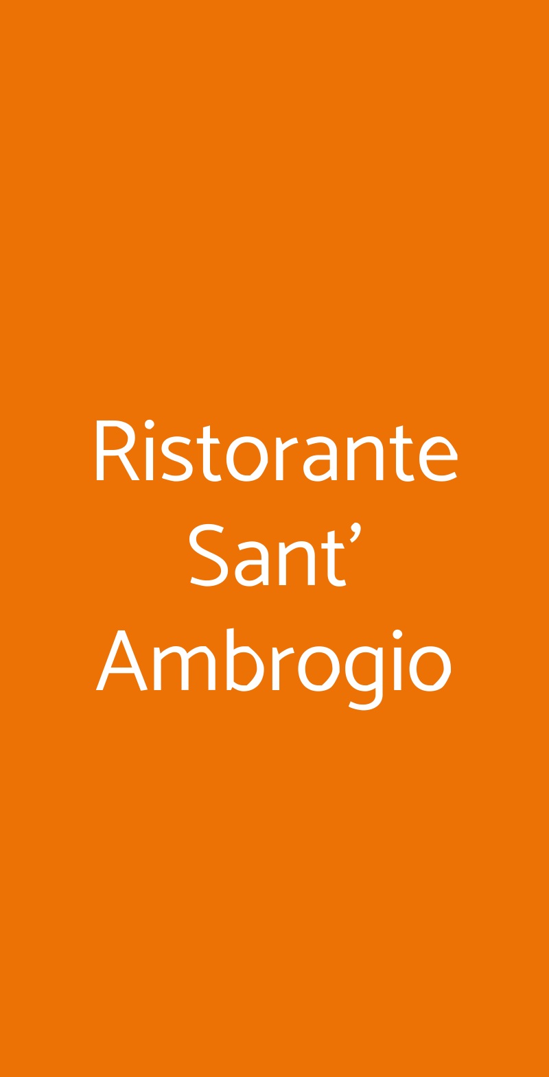 Ristorante Sant' Ambrogio Firenze menù 1 pagina