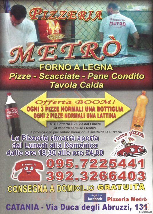 METRO' Catania menù 1 pagina
