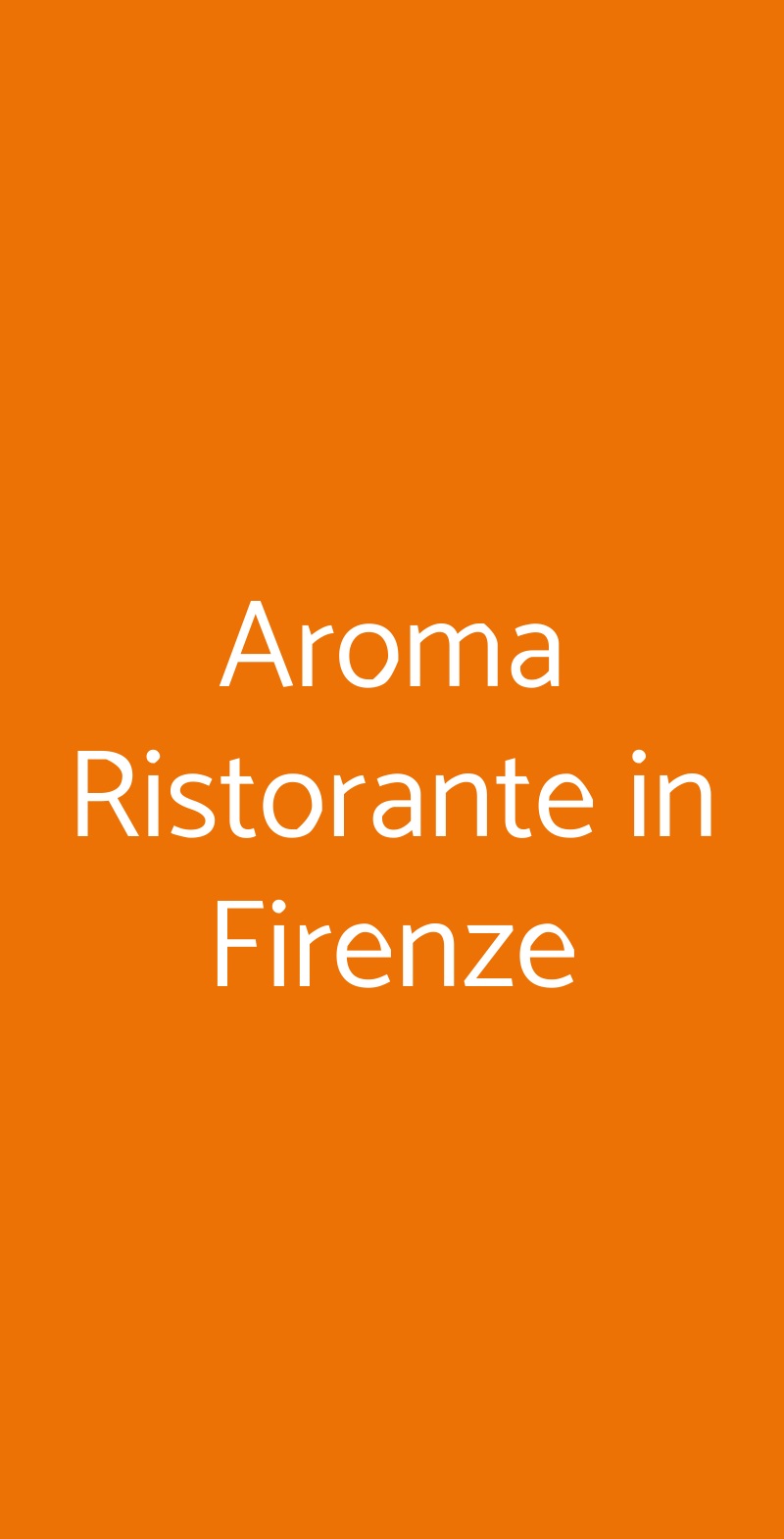 Aroma Ristorante in Firenze Firenze menù 1 pagina