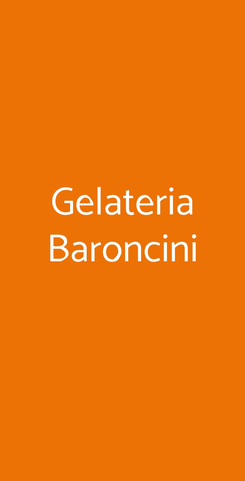 Gelateria Baroncini Firenze menù 1 pagina