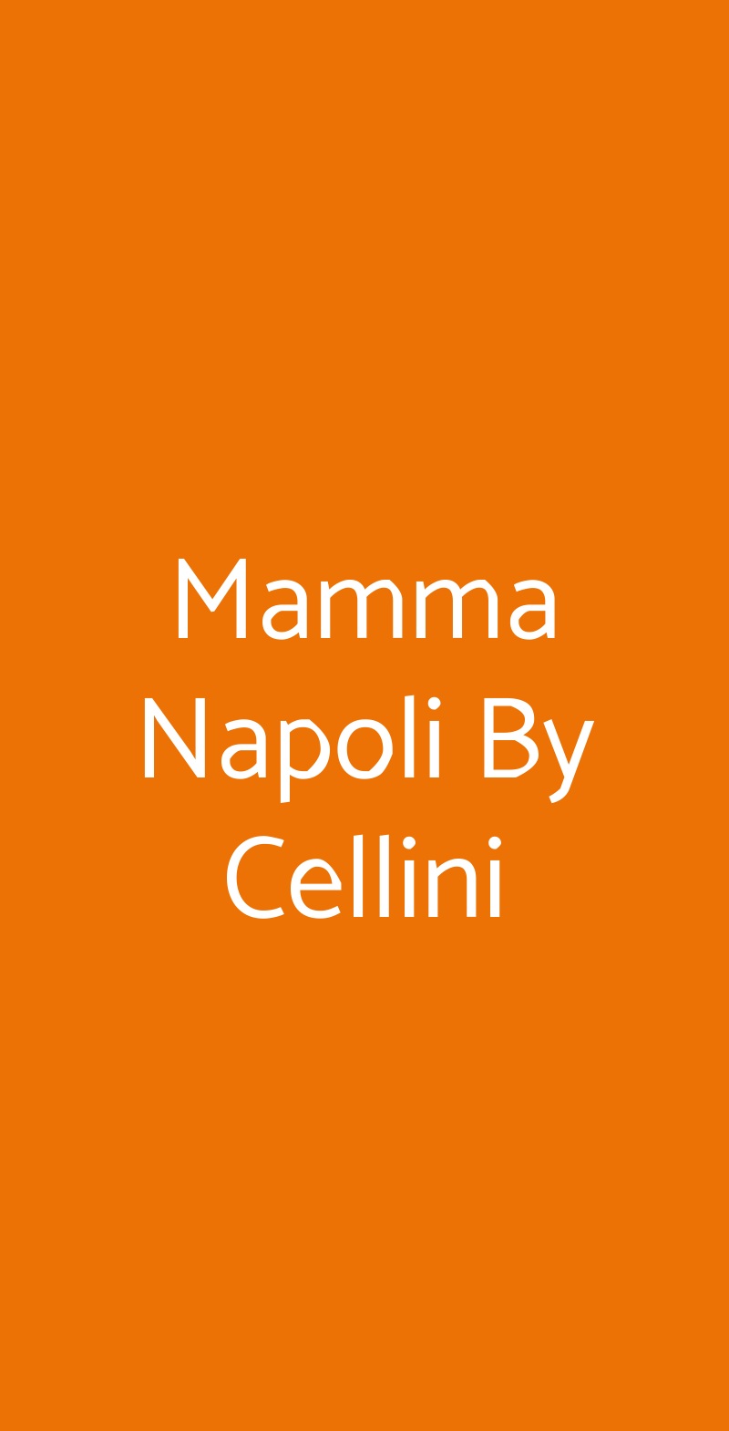 Mamma Napoli By Cellini Firenze menù 1 pagina