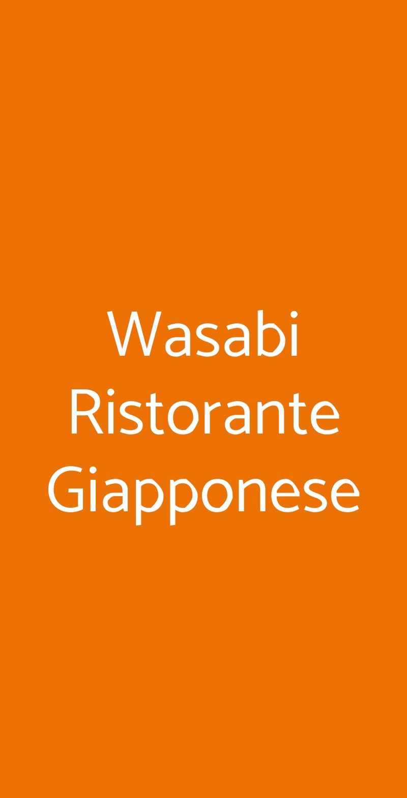 Wasabi Ristorante Giapponese Firenze menù 1 pagina