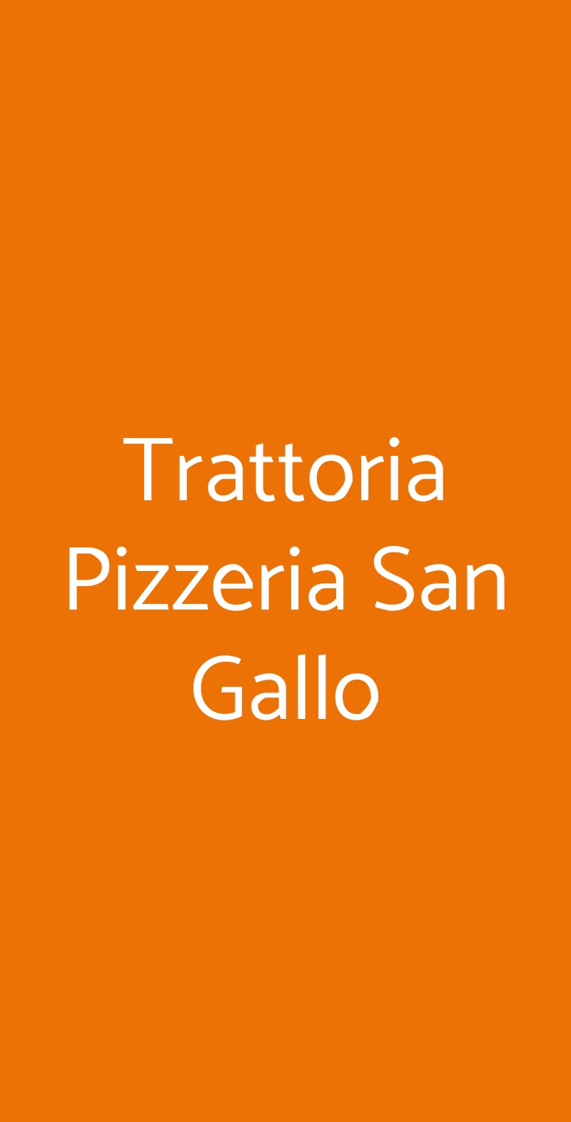 Trattoria Pizzeria San Gallo Firenze menù 1 pagina