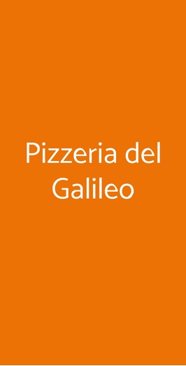 Pizzeria Del Galileo, Pisa