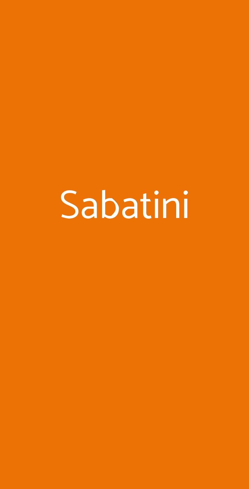 Sabatini Firenze menù 1 pagina